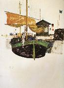 Egon Schiele, Ships at Trieste